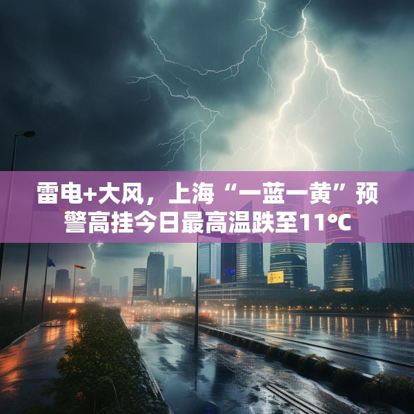雷电+大风，上海“一蓝一黄”预警高挂今日最高温跌至11℃