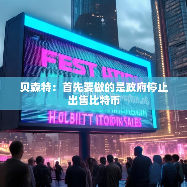 贝森特：首先要做的是政府停止出售比特币