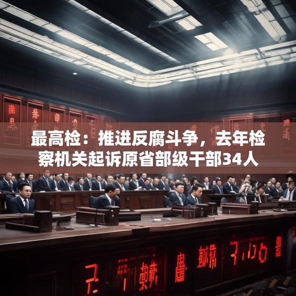 最高检：推进反腐斗争，去年检察机关起诉原省部级干部34人