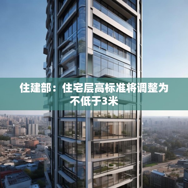 住建部：住宅层高标准将调整为不低于3米