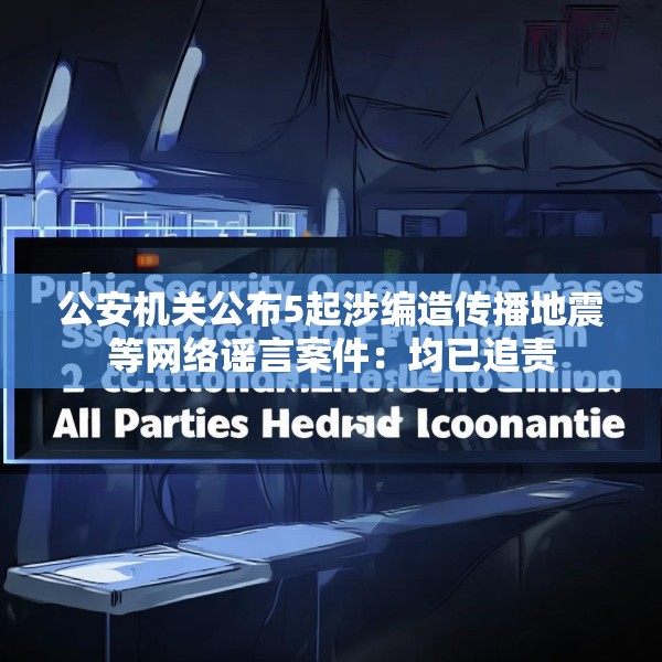 公安机关公布5起涉编造传播地震等网络谣言案件：均已追责