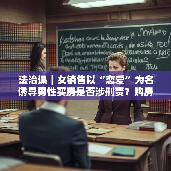 法治课｜女销售以“恋爱”为名诱导男性买房是否涉刑责？购房合同有效吗？