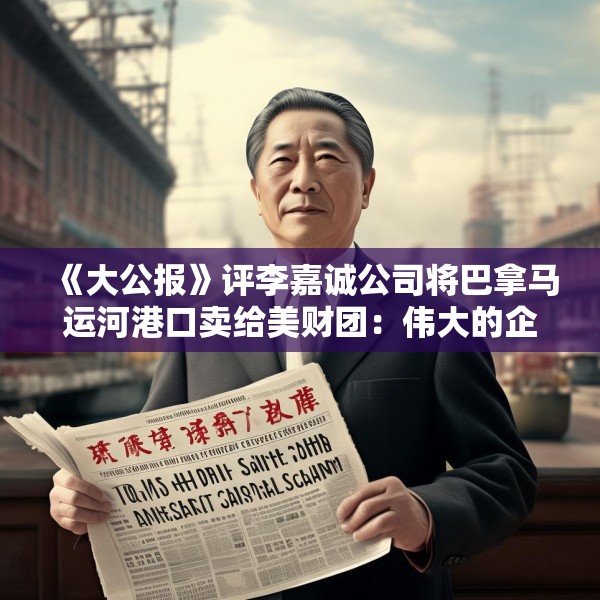 《大公报》评李嘉诚公司将巴拿马运河港口卖给美财团：伟大的企业家都是铮铮爱国者