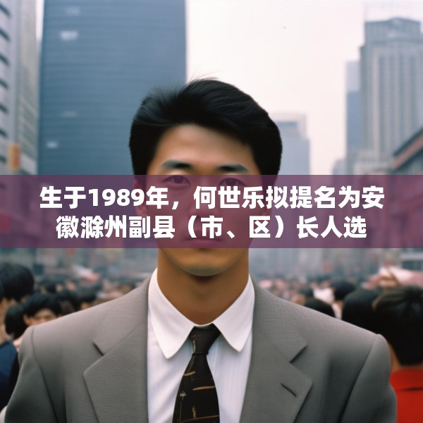 生于1989年，何世乐拟提名为安徽滁州副县（市、区）长人选