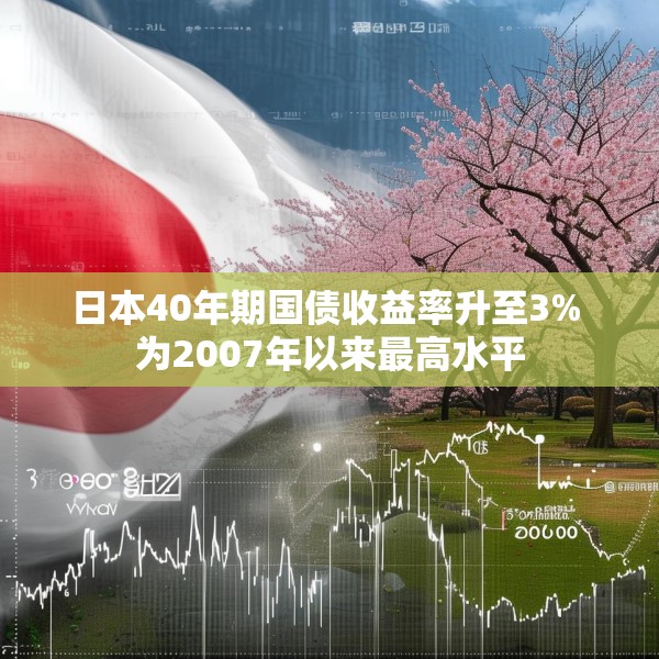 日本40年期国债收益率升至3% 为2007年以来最高水平
