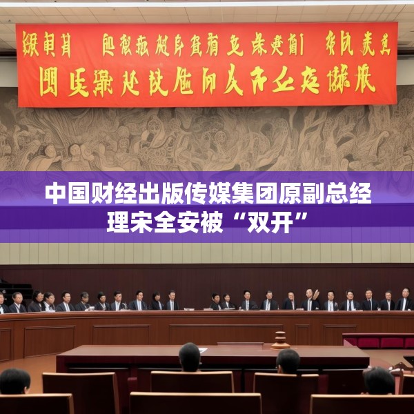 中国财经出版传媒集团原副总经理宋全安被“双开”
