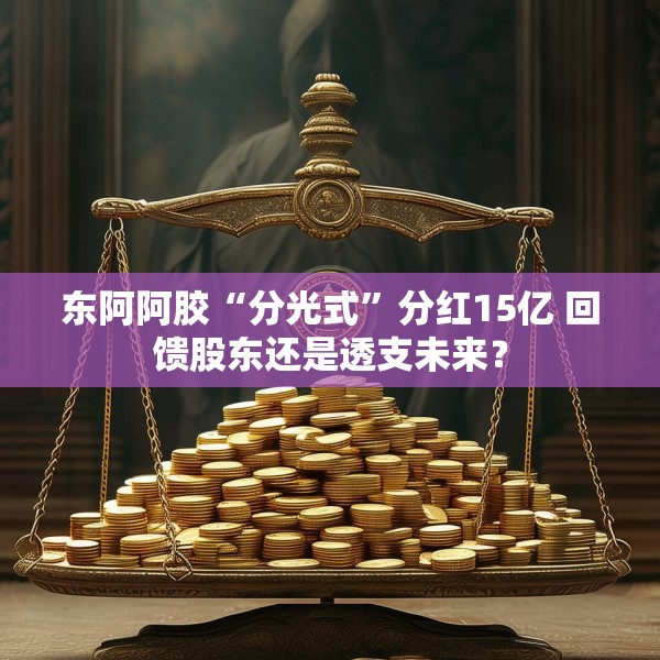 东阿阿胶“分光式”分红15亿 回馈股东还是透支未来？