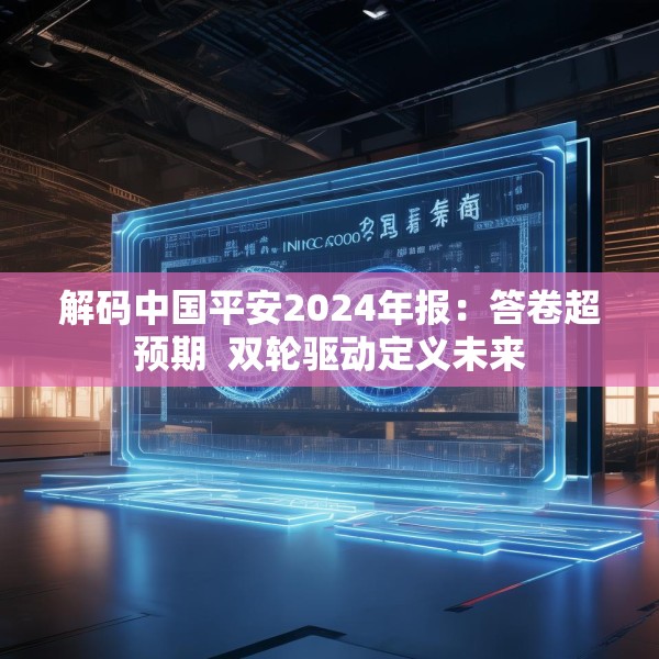 解码中国平安2024年报：答卷超预期  双轮驱动定义未来