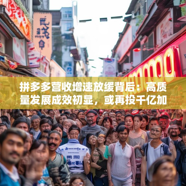 拼多多营收增速放缓背后：高质量发展成效初显，或再投千亿加码商家扶持