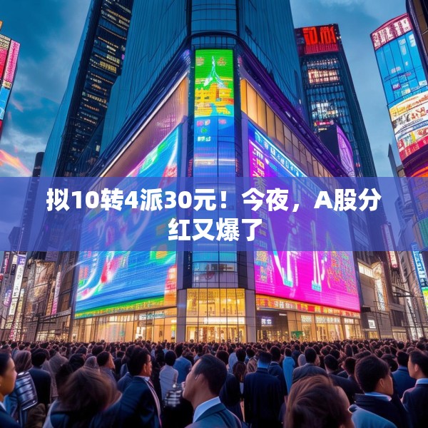拟10转4派30元！今夜，A股分红又爆了