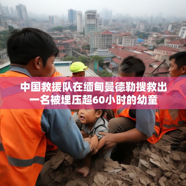 中国救援队在缅甸曼德勒搜救出一名被埋压超60小时的幼童