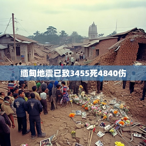 缅甸地震已致3455死4840伤