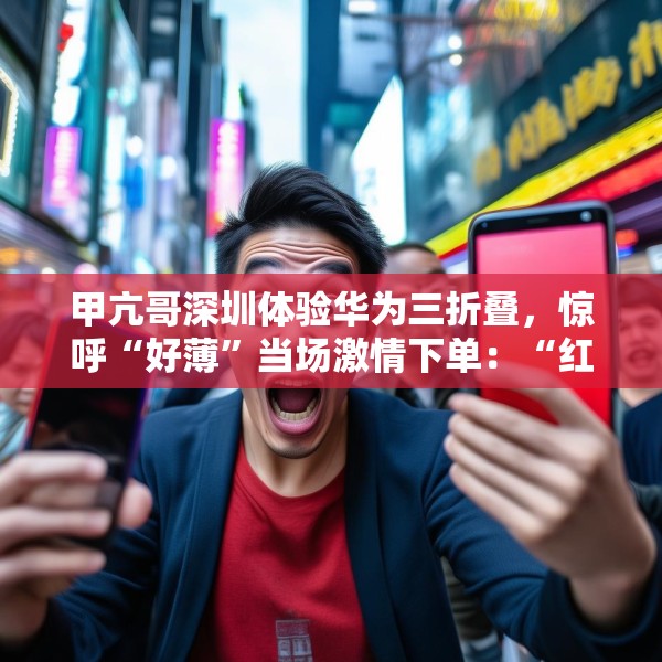 甲亢哥深圳体验华为三折叠，惊呼“好薄”当场激情下单：“红的黑的我都要！”