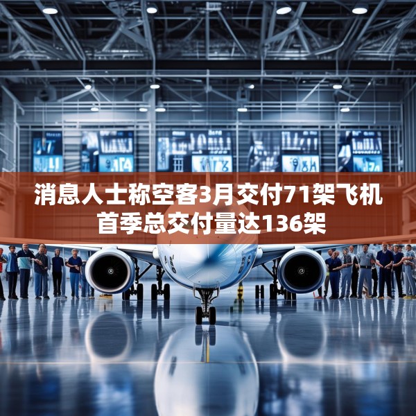 消息人士称空客3月交付71架飞机 首季总交付量达136架