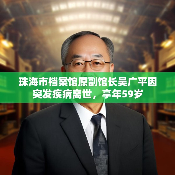 珠海市档案馆原副馆长吴广平因突发疾病离世，享年59岁