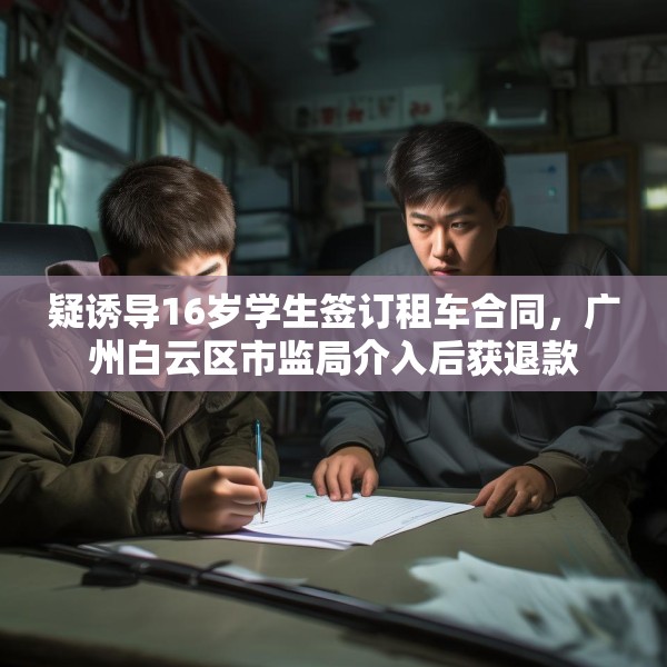 疑诱导16岁学生签订租车合同，广州白云区市监局介入后获退款
