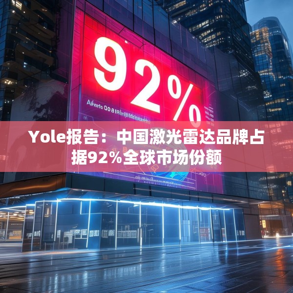 Yole报告：中国激光雷达品牌占据92%全球市场份额