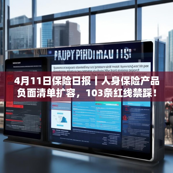 4月11日保险日报丨人身保险产品负面清单扩容，103条红线禁踩！透视险企首季12笔举牌，锚定高股息赛道