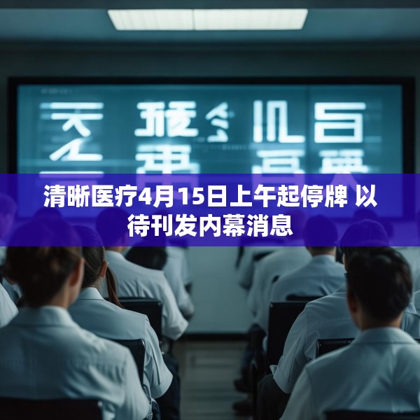 清晰医疗4月15日上午起停牌 以待刊发内幕消息