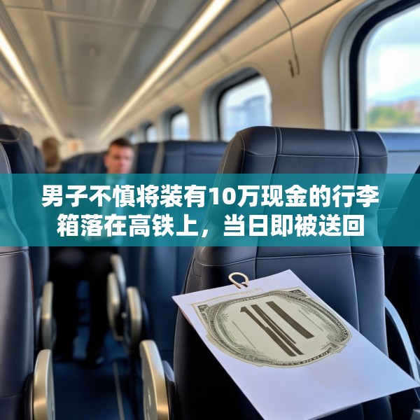 男子不慎将装有10万现金的行李箱落在高铁上，当日即被送回