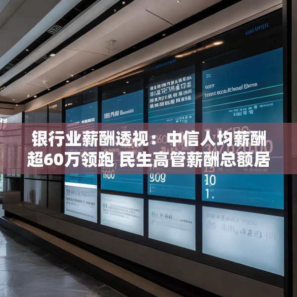 银行业薪酬透视：中信人均薪酬超60万领跑 民生高管薪酬总额居首