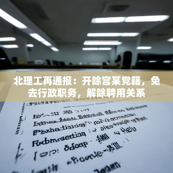 北理工再通报：开除宫某党籍，免去行政职务，解除聘用关系