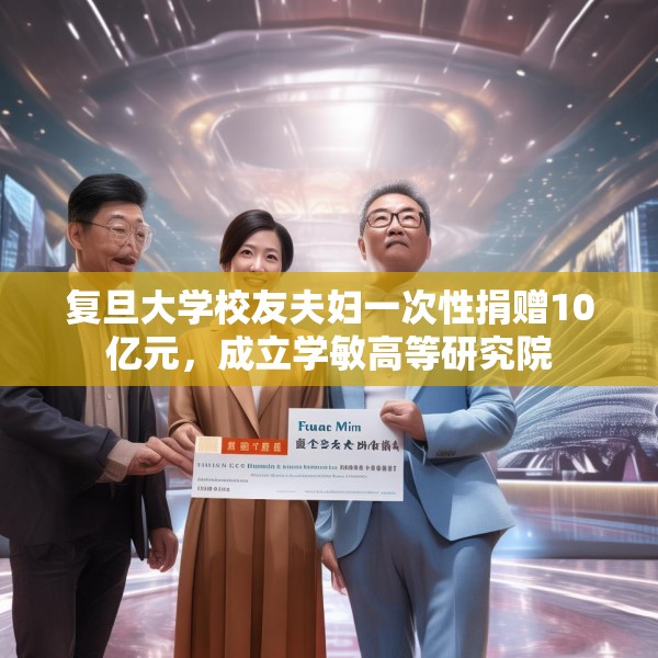 复旦大学校友夫妇一次性捐赠10亿元，成立学敏高等研究院