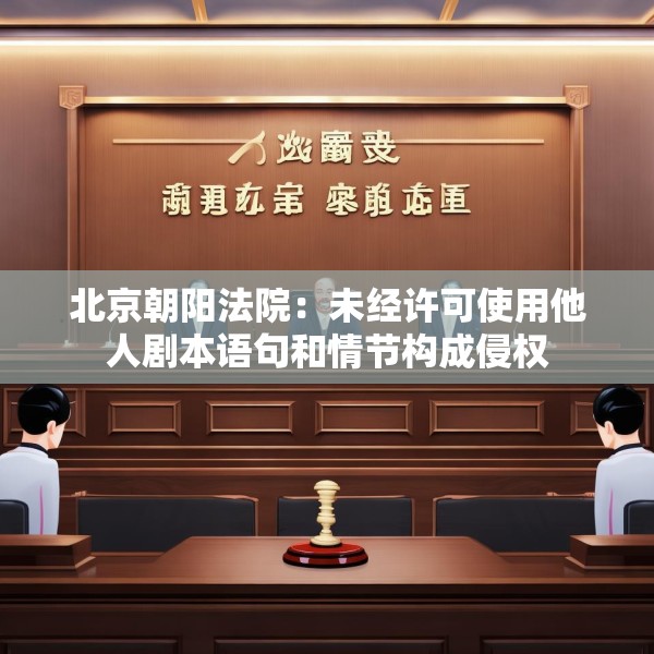 北京朝阳法院：未经许可使用他人剧本语句和情节构成侵权