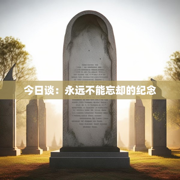 今日谈：永远不能忘却的纪念