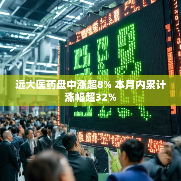 远大医药盘中涨超8% 本月内累计涨幅超32%