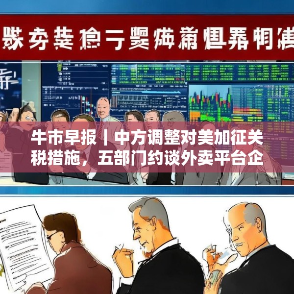 牛市早报｜中方调整对美加征关税措施，五部门约谈外卖平台企业