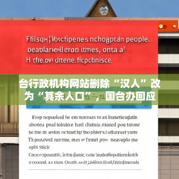 台行政机构网站删除“汉人”改为“其余人口”，国台办回应