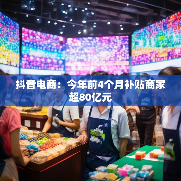 抖音电商：今年前4个月补贴商家超80亿元