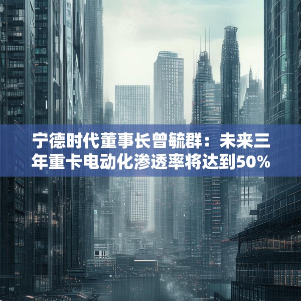宁德时代董事长曾毓群：未来三年重卡电动化渗透率将达到50%