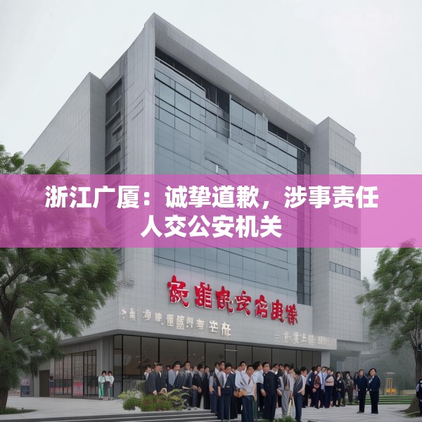 浙江广厦：诚挚道歉，涉事责任人交公安机关