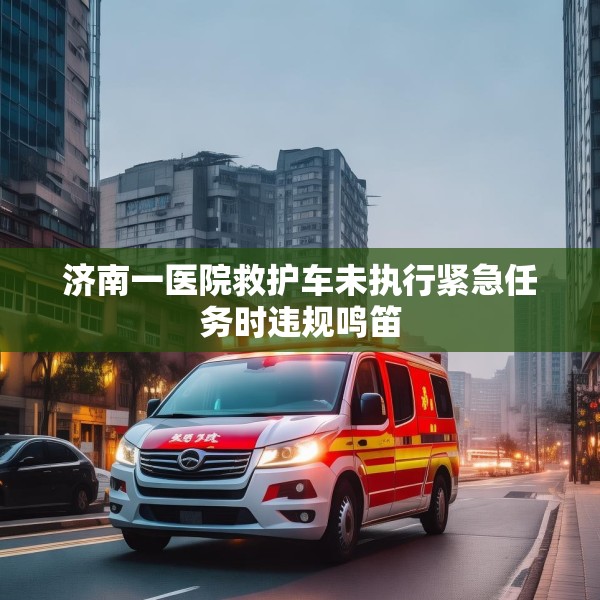 济南一医院救护车未执行紧急任务时违规鸣笛