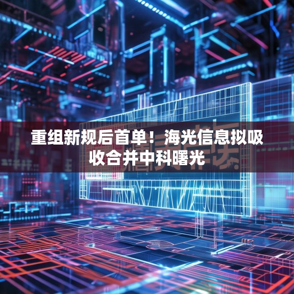 重组新规后首单！海光信息拟吸收合并中科曙光