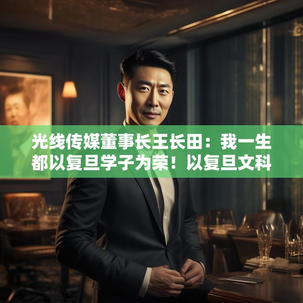 光线传媒董事长王长田：我一生都以复旦学子为荣！以复旦文科生为荣！