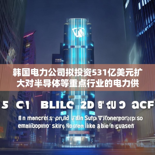 韩国电力公司拟投资531亿美元扩大对半导体等重点行业的电力供应