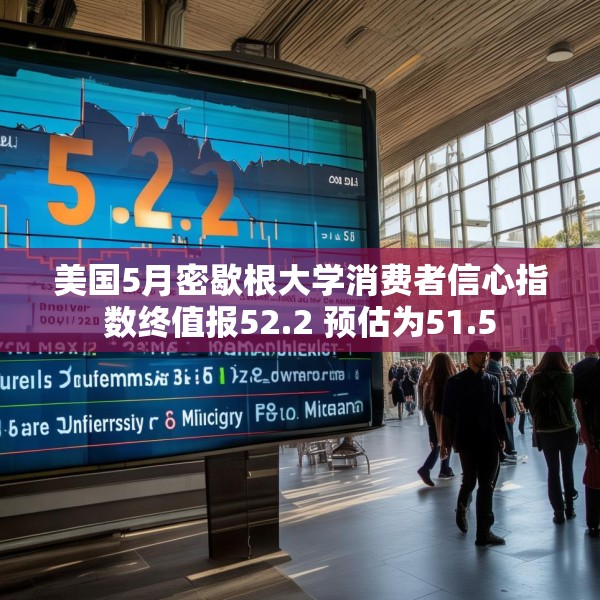 美国5月密歇根大学消费者信心指数终值报52.2 预估为51.5