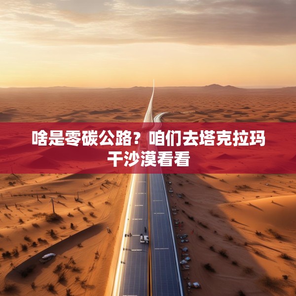 啥是零碳公路？咱们去塔克拉玛干沙漠看看