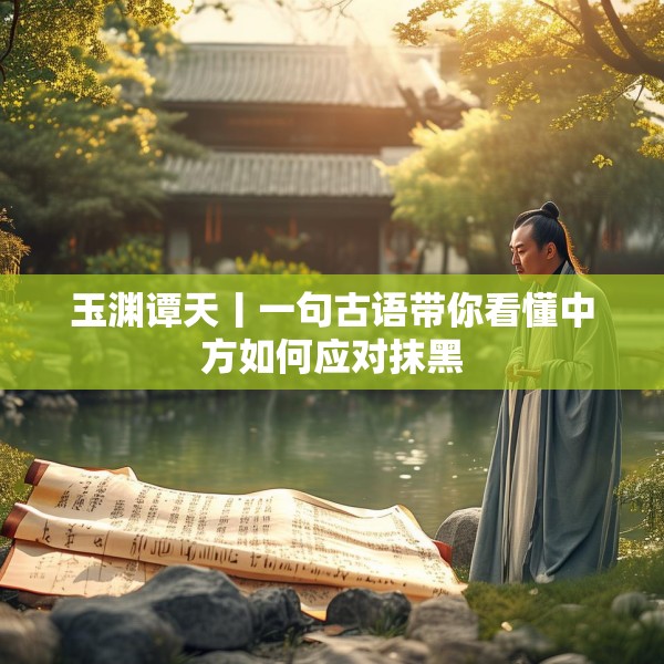玉渊谭天丨一句古语带你看懂中方如何应对抹黑
