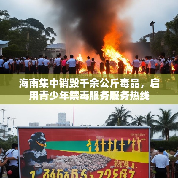 海南集中销毁千余公斤毒品，启用青少年禁毒服务服务热线