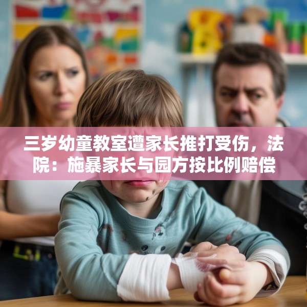 三岁幼童教室遭家长推打受伤，法院：施暴家长与园方按比例赔偿