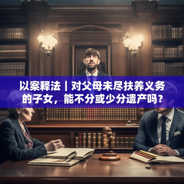 以案释法｜对父母未尽扶养义务的子女，能不分或少分遗产吗？