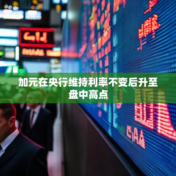 加元在央行维持利率不变后升至盘中高点
