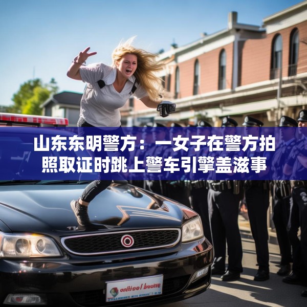 山东东明警方：一女子在警方拍照取证时跳上警车引擎盖滋事