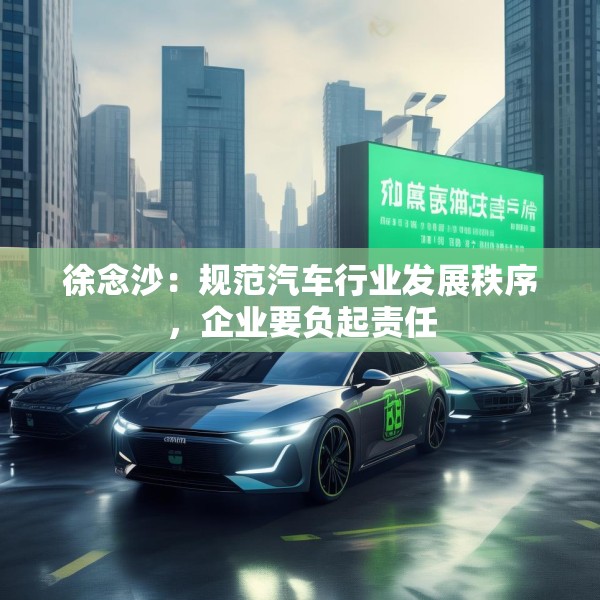 徐念沙：规范汽车行业发展秩序，企业要负起责任
