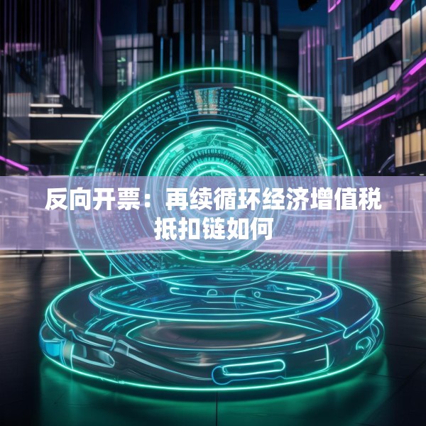 反向开票：再续循环经济增值税抵扣链如何