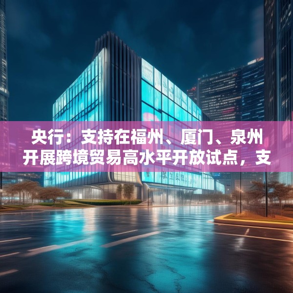 央行：支持在福州、厦门、泉州开展跨境贸易高水平开放试点，支持银行优化新型跨境贸易结算